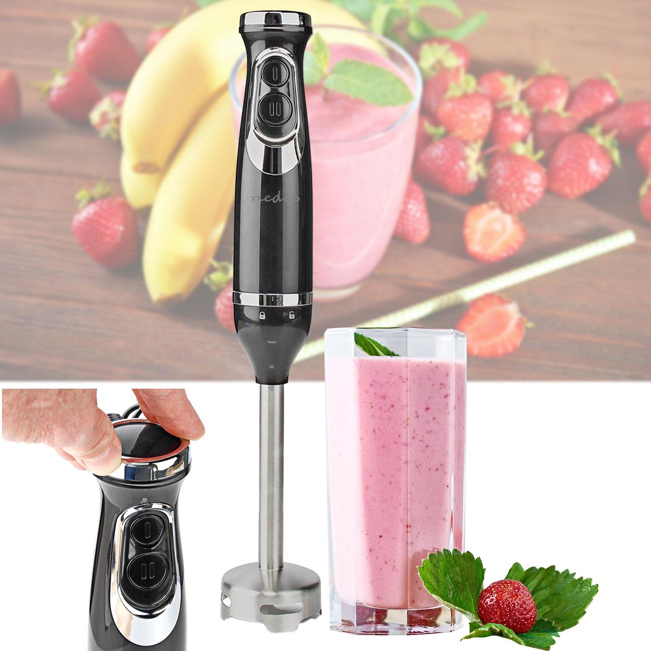 Thumbnail - Nedis Stabmixer 600 W Geschindigkeitseinstellung: 2- Geschindigkeit Schwarz, Stabmixer, Schwarz