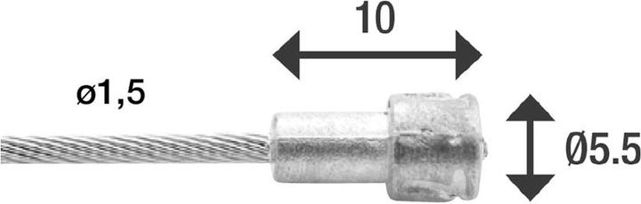 Actual product image Elvedes Brake strand ø1.5x2000mm, box of 100 Birnenn