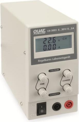 QuatPower LN-3003 power supply unit, 0...30V 0...3A, LCD, coarse/fine regulator