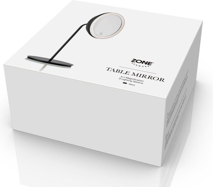 Actual product image Zone Denmark Zone Cosmetic mirror Ø 18 cm Black (18 x 18 x 34 cm)