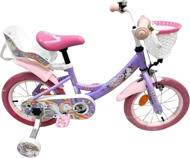 Actual product image Volare - Children's Bicycle 14 - Unicorn Purple (61479) (14")