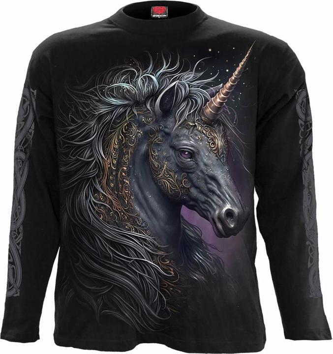 Immagine prodotto Spiral Celtic Unicorn Maglietta Manica Lunga Adulto Unisex (L)