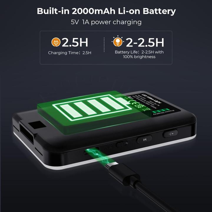 Image du produit K&F Concept Lampe LED, 3000K-10000K, lumière chaude, froide et bicolore