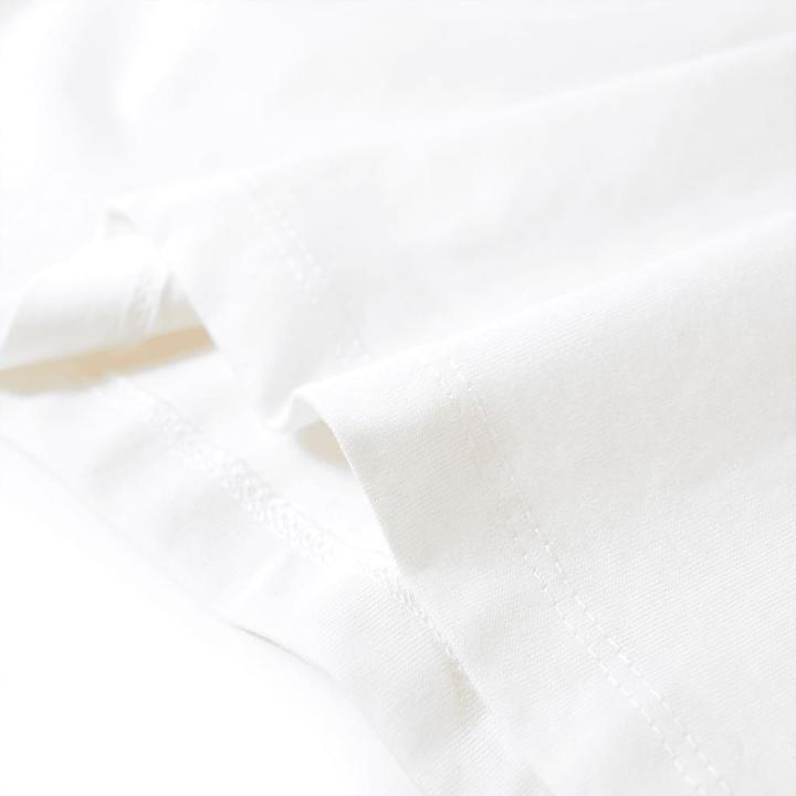 Actual product image vidaXL Children's T-shirt Ecru 128,Material: 100 % cotton,Colour (128)