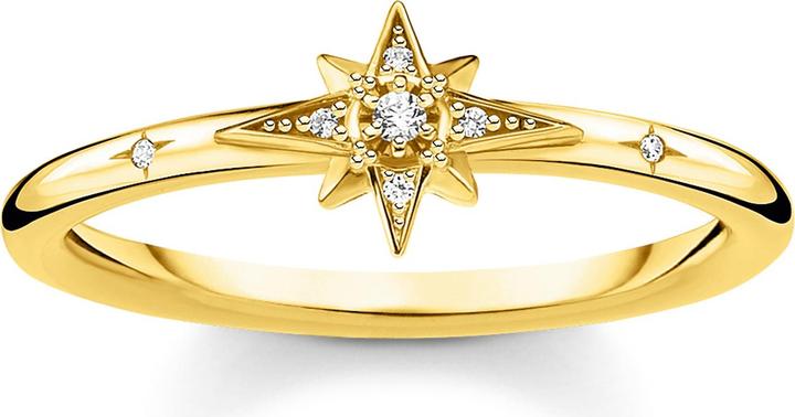 Immagine prodotto Thomas Sabo Anello stella con pietre d'oro (58, 925 Argento)