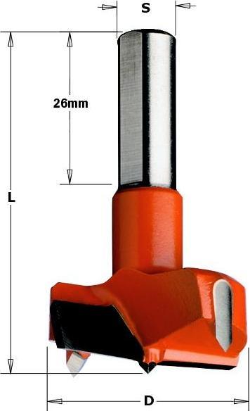 Actual product image CMT 317.450.12 Zylinderkopfbohrer 45mm, Schaft 10x26, links (45 millimetres)