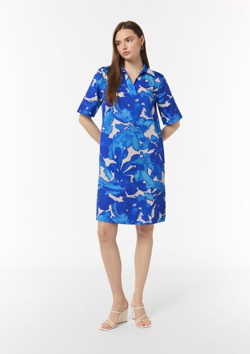 Actual product image Comma Kleid Baumwoll-Kleid mit Hemdkragen und All-over-Print (36)