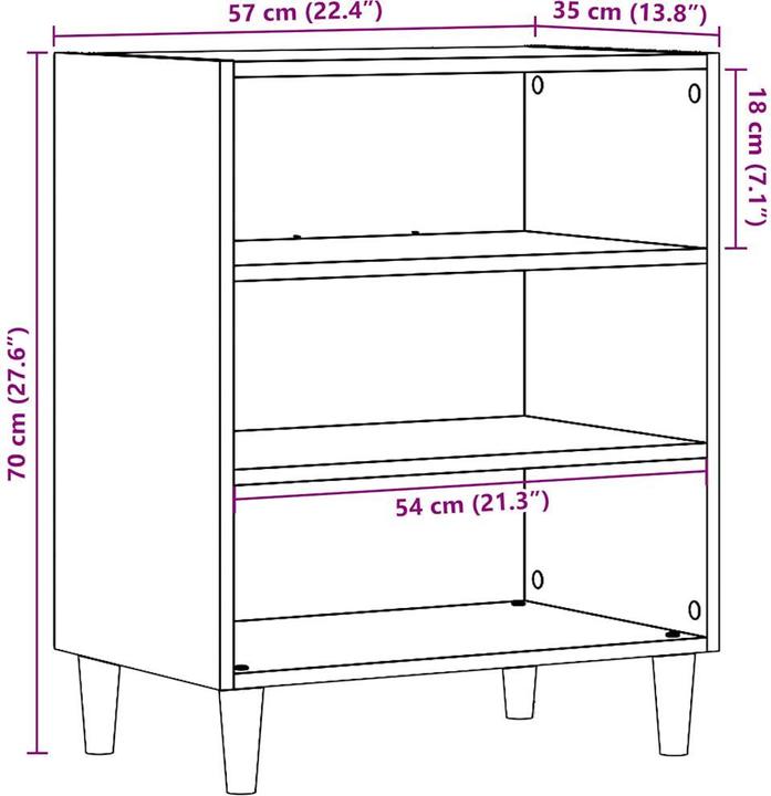 Image du produit vidaXL Sideboard (57 x 35 x 70 cm)