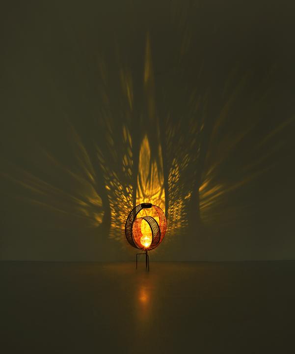 Actual product image Globo Solar Light Metal Rust Look, 1xled (IP44)