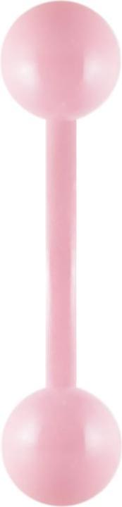 Image du produit Star Piercing Micro banane rose pastel avec boule (sans laiton, Acier chirurgical 316L)