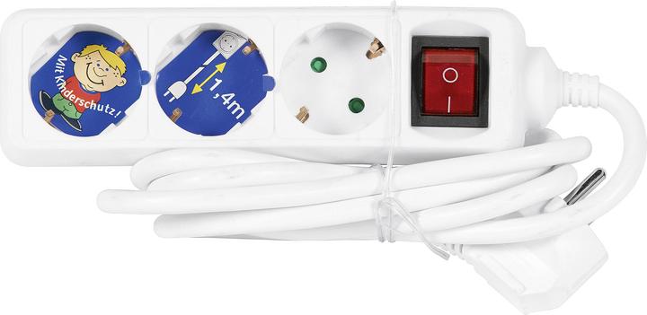 Actual product image REV Table socket outlet 3-fold 1.4 m with switch (3x, CEE 7/3, 1.40 m)