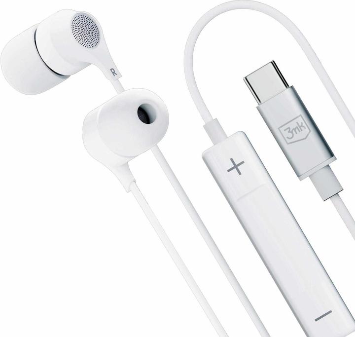 Actual product image 3MK Wired Earphones USB-C (No noise cancellation, Cable)