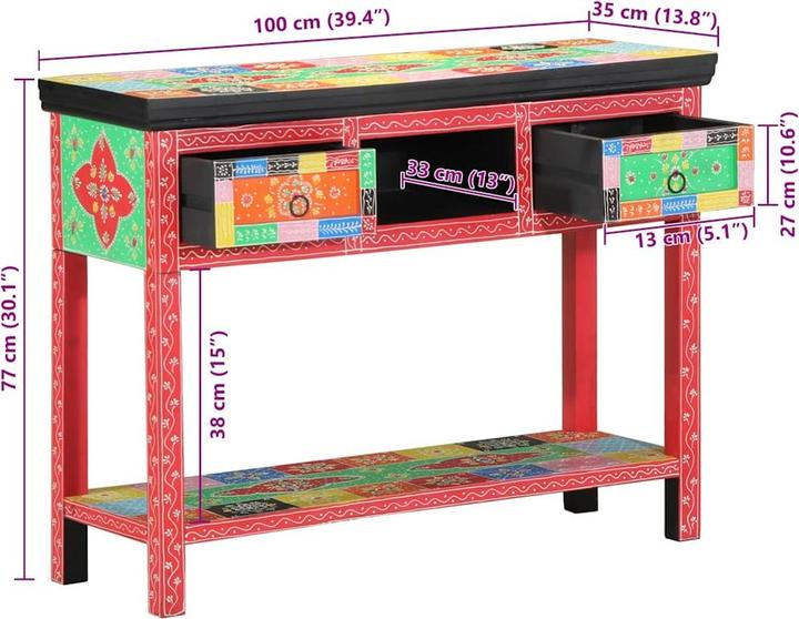 Image du produit vidaXL Konsolentisch (100 x 30 x 77 cm)