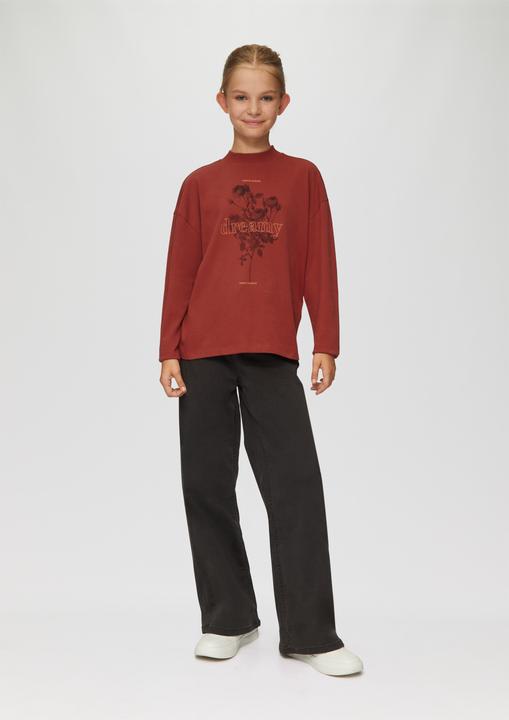 Actual product image S.Oliver T-Shirt Langarmshirt mit gummiertem Neon-Print (134, 140)