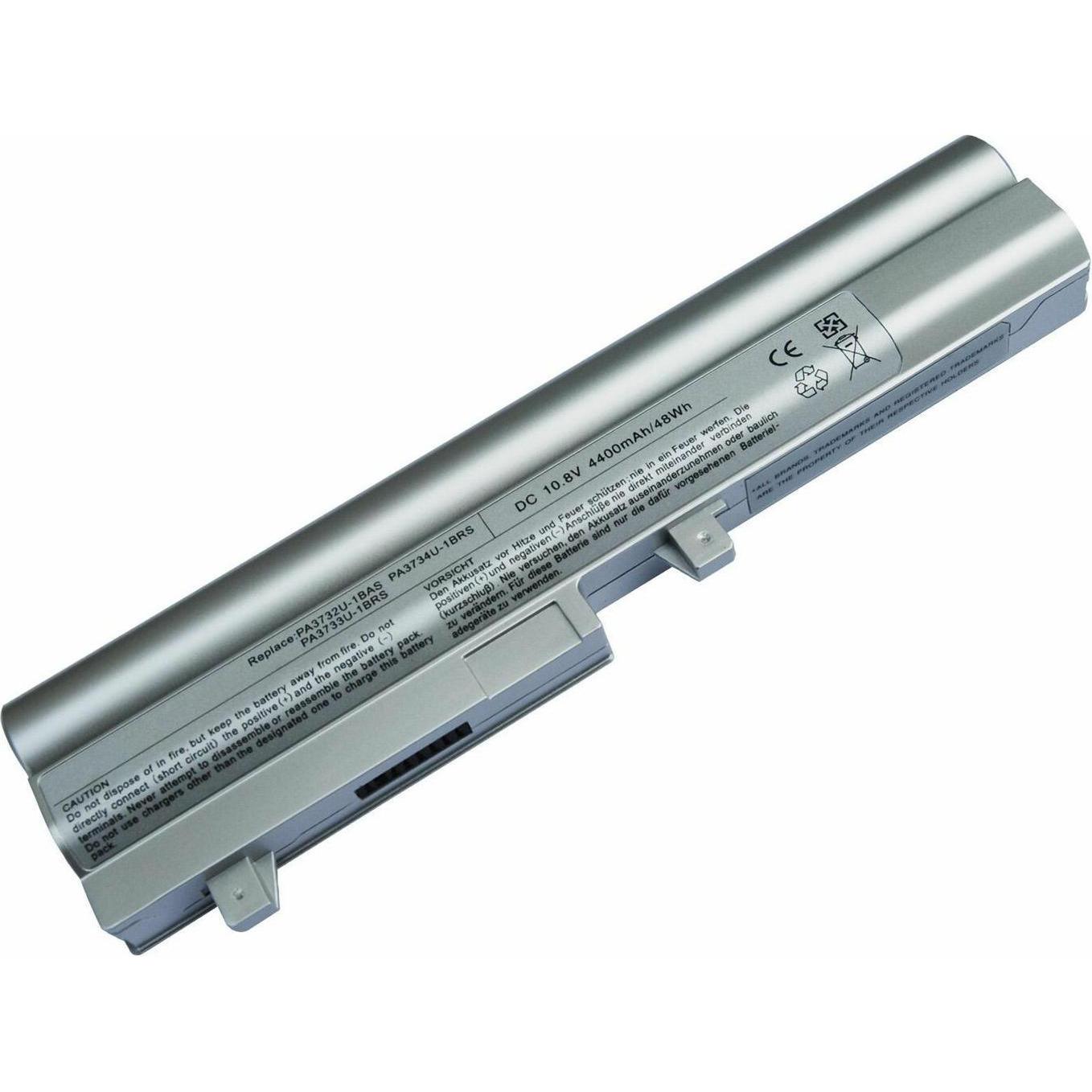 CoreParts Laptop Battery for Toshiba (6 Zellen, 4400 mAh), Notebook Akku, Silber