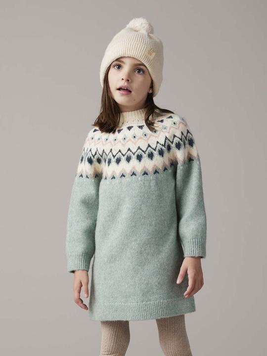 Produktbild Vertbaudet Mädchen Jacquard-Strickkleid (140)