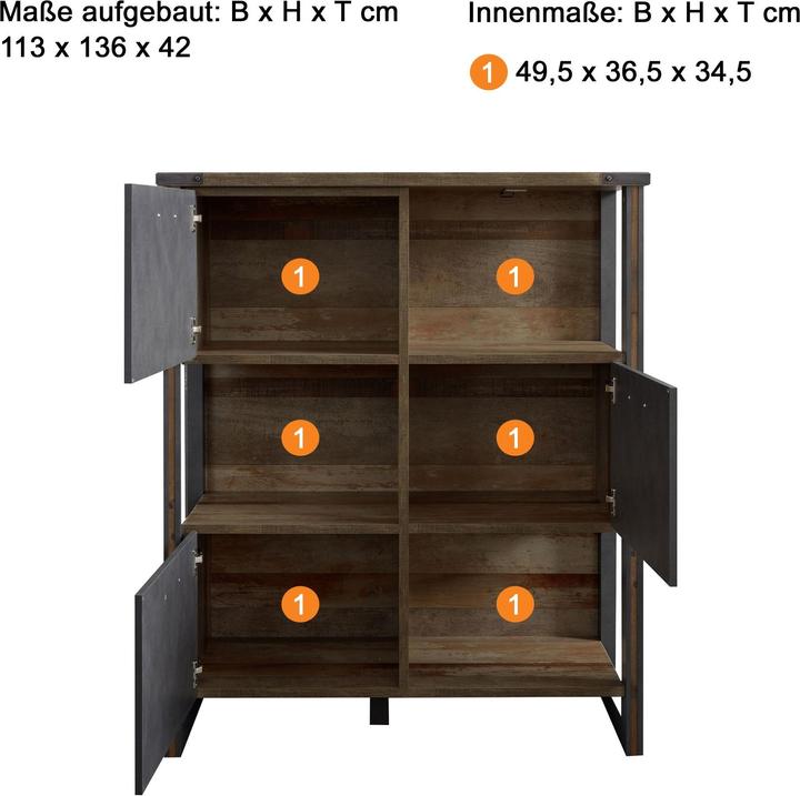 Image du produit Trendteam premier pilier (113 x 42 x 136 cm)