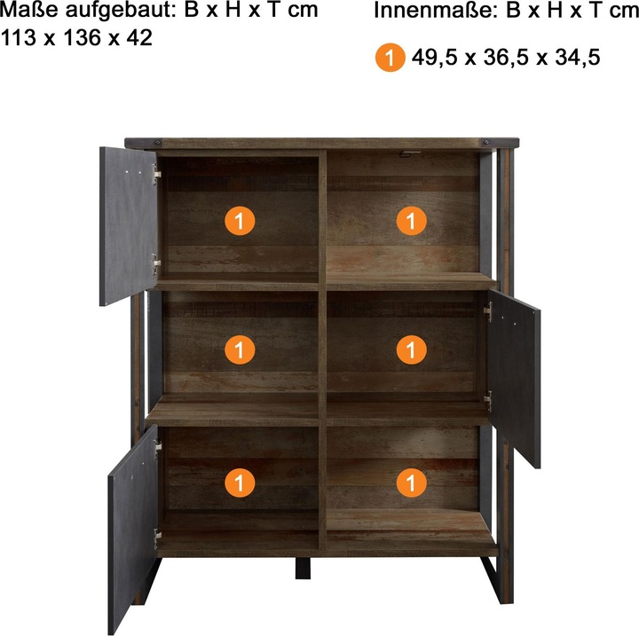 Immagine prodotto Trendteam molo principale (113 x 42 x 136 cm)
