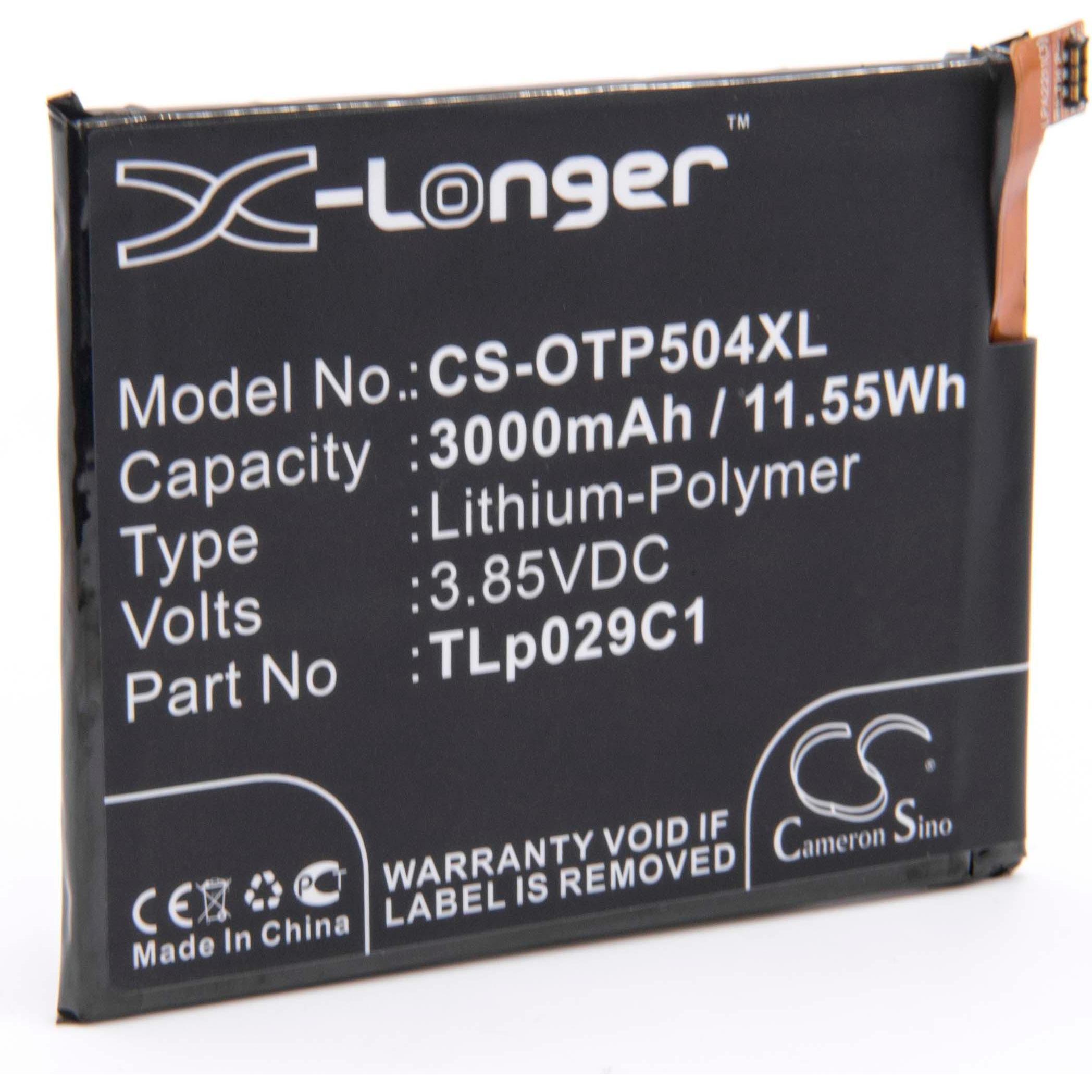 AccuCell Li-Polymer-Akku - 3000mAh (3.85V) für Handy, Smartphone, Telefon wie Alcatel TLp029C1, Mobilgerät Ersatzteile, ...