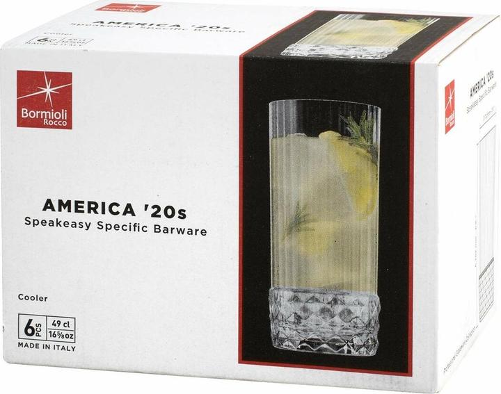 Immagine prodotto Bormioli Rocco America s Coolerongdrink cl (4.80 dl, 6x, Bicchieri da bibita lunghi)