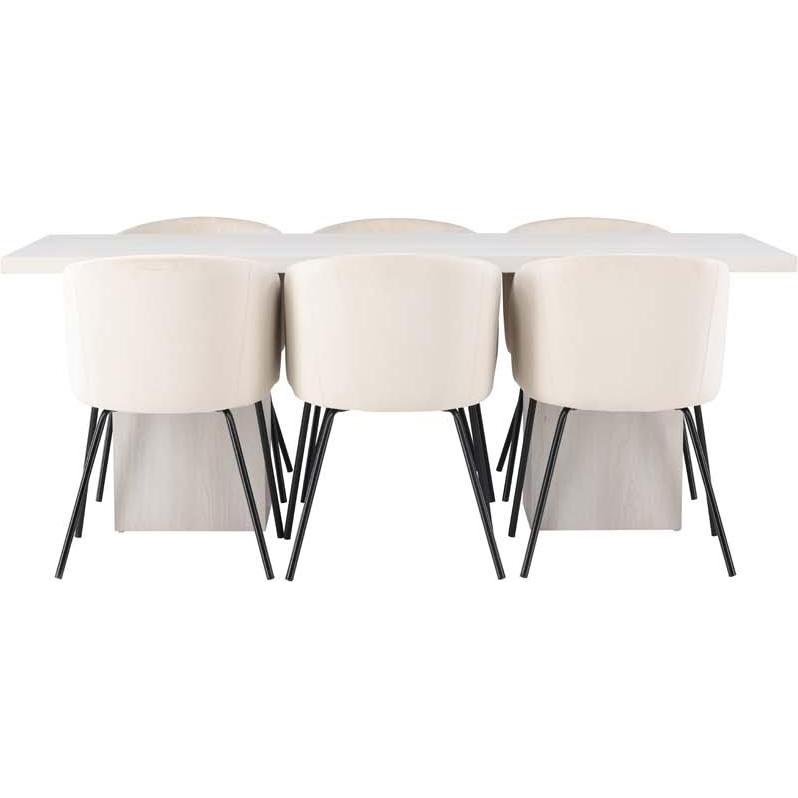 Thumbnail - Ebuy24, Esstisch, Essgruppe Olga 9 ( 7-teilig) (90 x 75 x 200 cm)