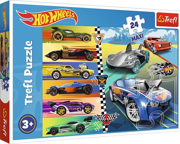 Produktbild Trefl Puzzle 24 Elemente Maxi Schnelle Autos Hot Wheels (24 Teile)