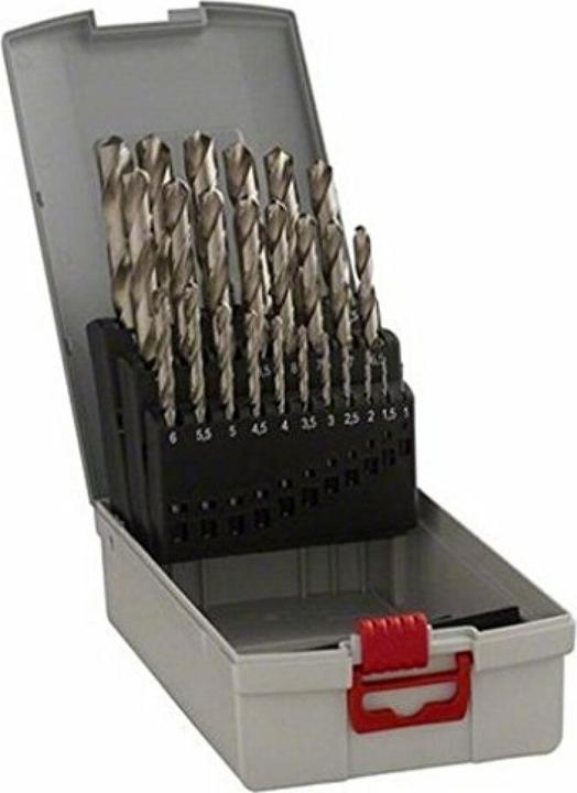 Actual product image Bosch Professional Zubehör HSS twist drill set PointTeQ, 25 pcs, ProBox, 1-13 mm (1 mm, 1.5 mm, 2 mm, 2.5 mm, 3 mm, 3.5 mm, 4 mm, 4.5 mm, 5 mm, 5.5 mm, 6 mm, 6.5 mm, 7 mm, 7.5 mm, 8 mm, 8.5 mm, 9 mm, 9.5 mm, 10 mm, 10.5 mm, 11 mm, 11.5 mm, 12 mm, 12.5 mm, 13 mm)
