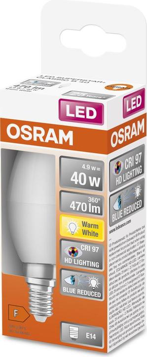 Produktbild Osram LED Classic Lamps Frosted (E14, 4.90 W, 470 lm, 1 x, F)