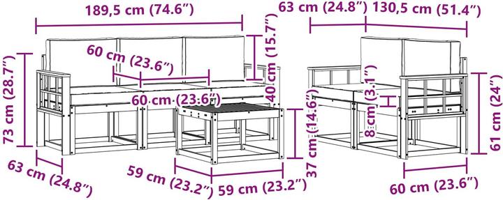 Produktbild vidaXL Outdoor-Sofa