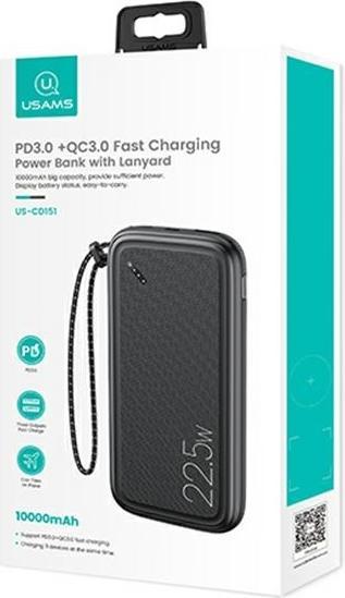 Actual product image Usams PB56 10000 mAh Power Bank Black (US-CD151) (10000 mAh, 22.50 W, 37 Wh)