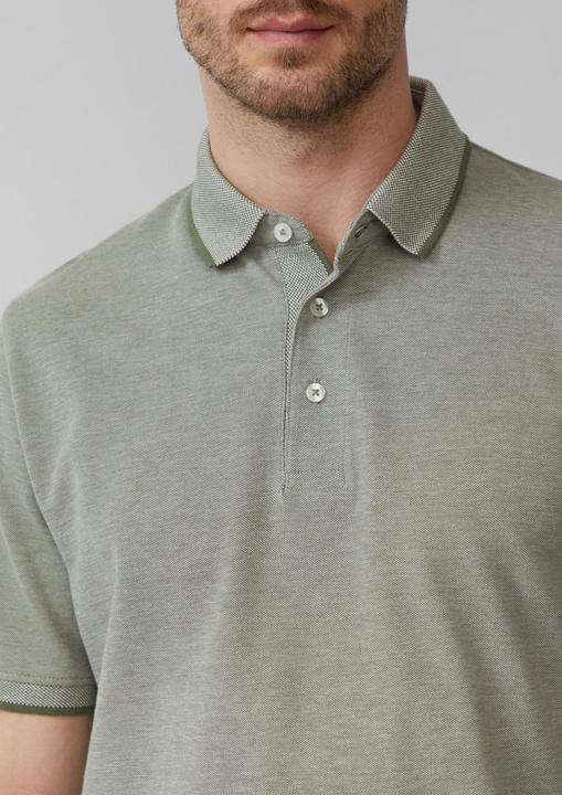 Actual product image S.Oliver Polo-Shirt Poloshirt aus meliertem Baumwollpiqué (S)