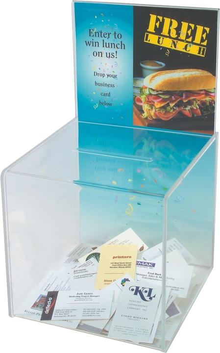 Deflecto Boîte promotionnelle Boîte de suggestions ou de dons transparente (A4)