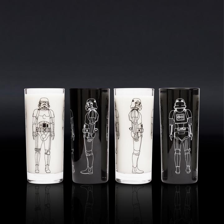 Produktbild Original Stormtrooper 4 Trinkgläser (2x schwarz, 2x klar) (0.30 l, 4x)