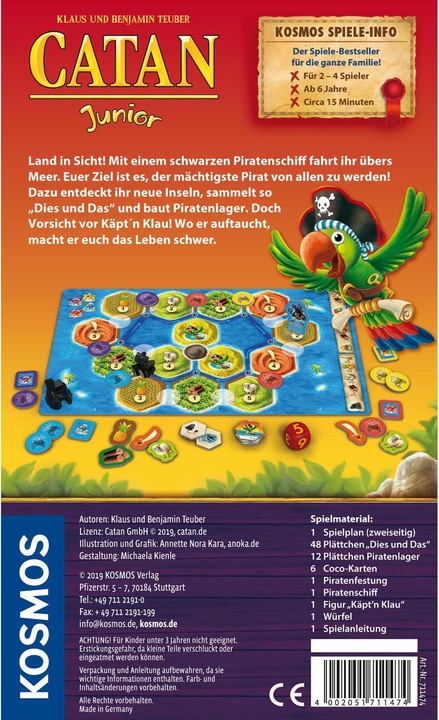 Actual product image Kosmos Catan Junior Take-Along Game (German)