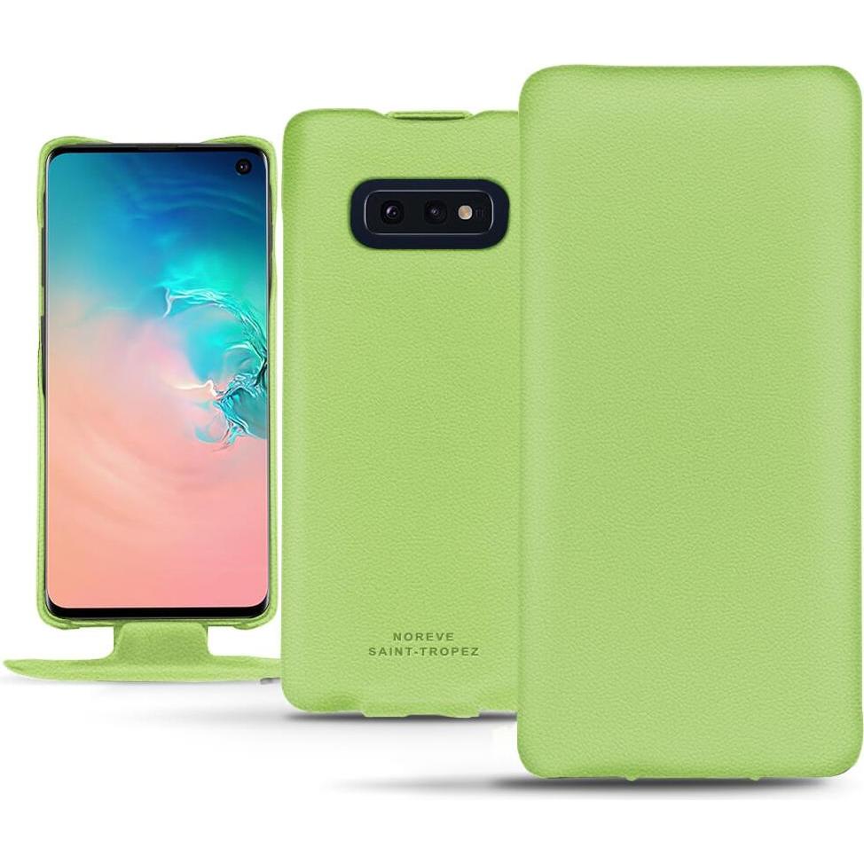 Noreve Lederschutzhülle vertikal (Samsung Galaxy S10e), Smartphone Hülle, Grün