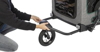 Actual product image Trixie Jogger Conversion Kit for Bicycle Trailer, Grey/Sage (Dog, Foldable)