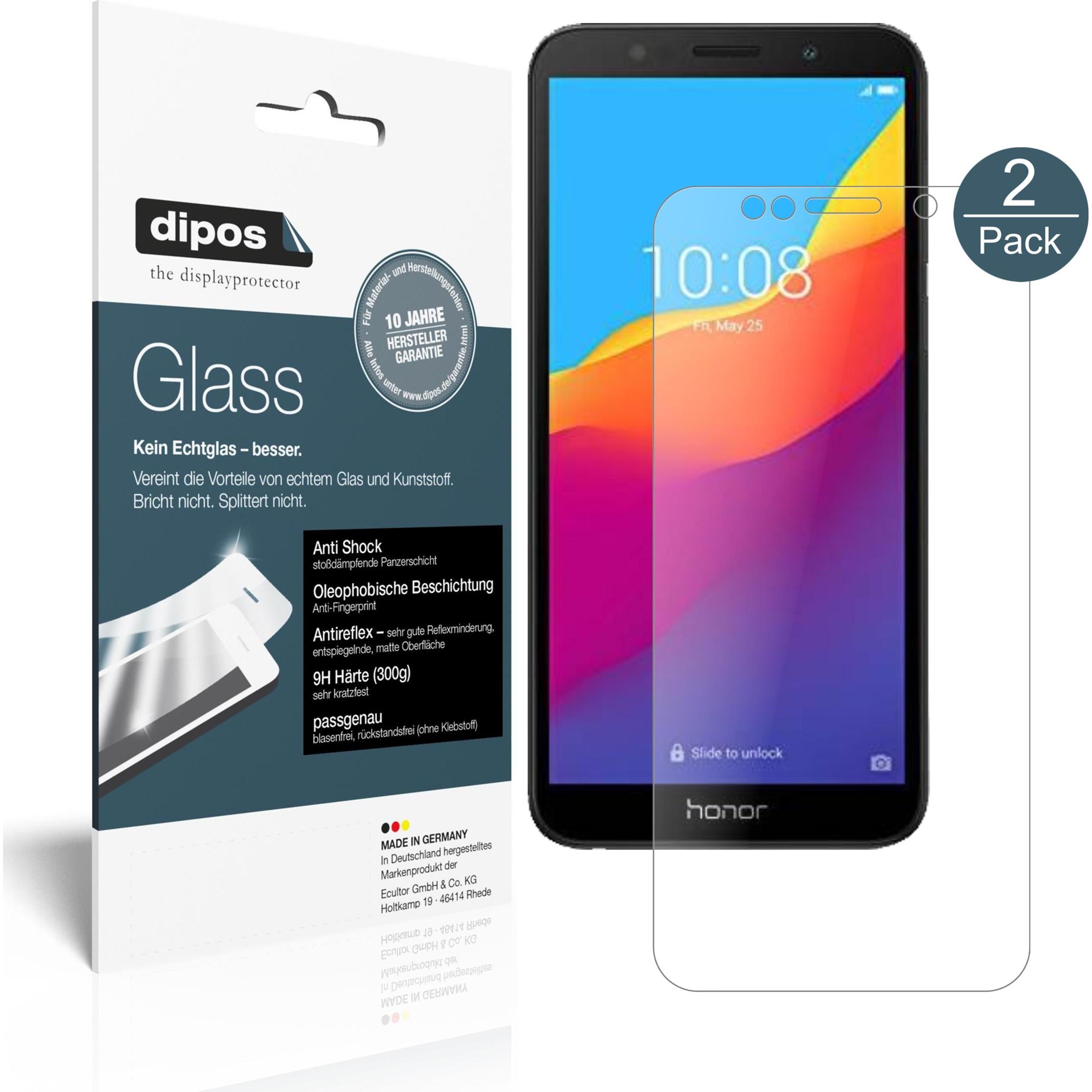 Dipos Displayschutz Anti-Shock (1 Stück, Honor 7s), Smartphone Schutzfolie, Transparent