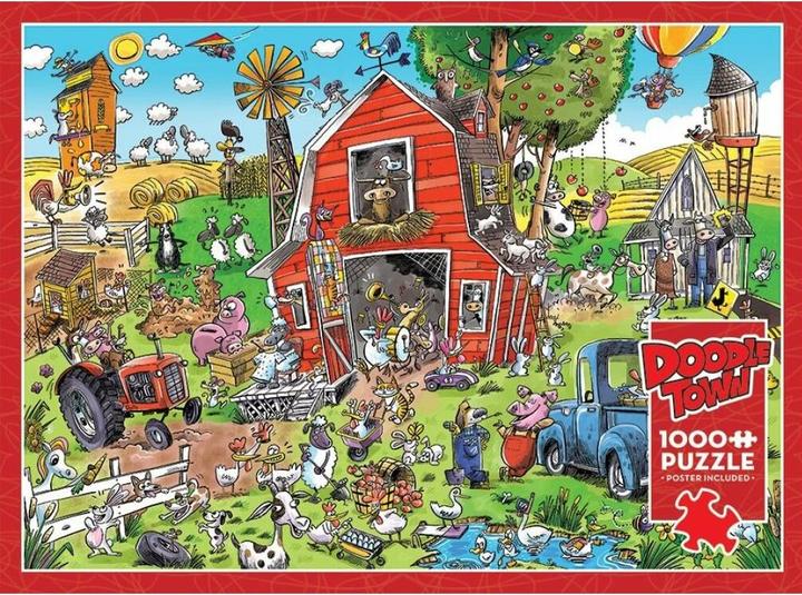 Actual product image Cobble Hill Crazy farm 1000 parts (1000 pieces)