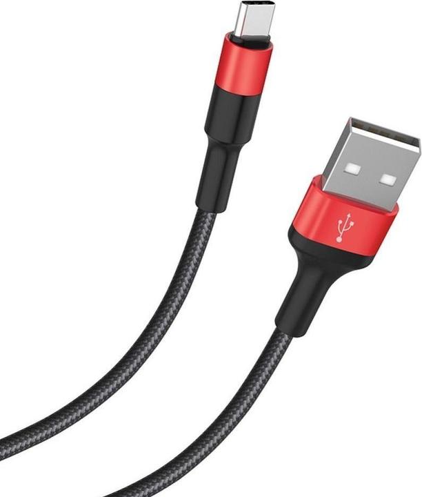 Immagine prodotto Hoco - Data Cable Xpress charge (X26) - USB-A to USB Type-C, 10W, 2A, 1.0m - Black / Red (1 m, USB 2.0, 10 W)