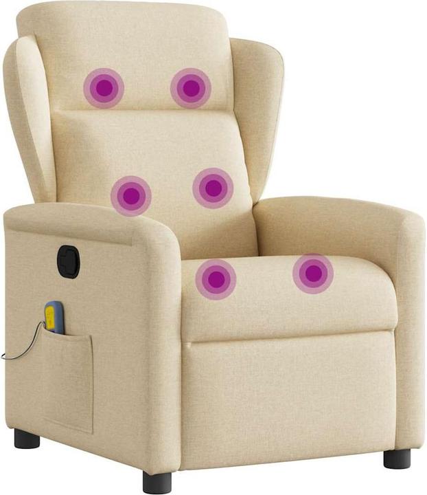 Actual product image VidaXL Massage chair cream fabric