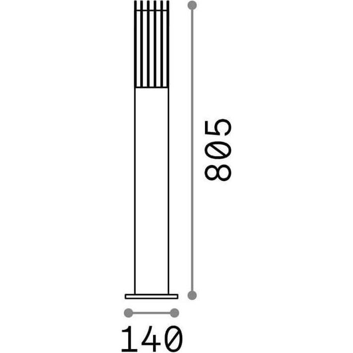 Thumbnail - Ideal lux, Stehlampe, MARTE Stehleuchte E27 dimmbar Anthrazit IP44 092225 (E27)