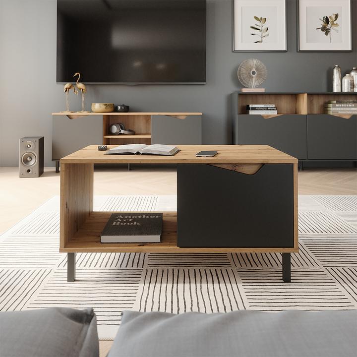 Produktbild Vicco Couchtisch Marelle, Anthrazit/Artisan, 90 x 50 cm mit 1 Tür