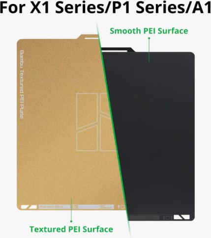 Bambu Lab Dual-Texture PEI Plate - X1-X1E-P1 Series (Druckbett)