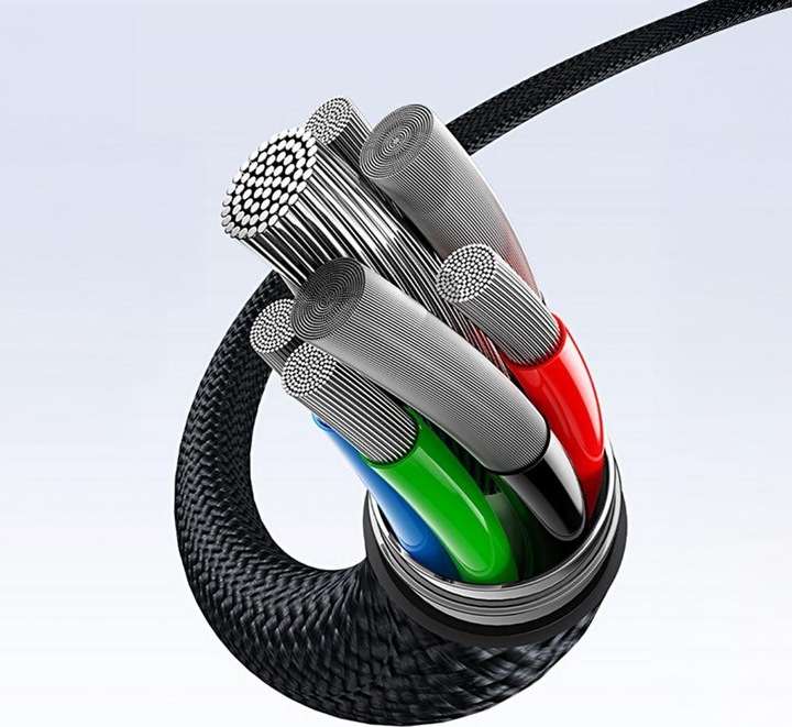Produktbild Baseus 3-in-1 Flash3 USB to C+C+L 100W / 1.5m cable (black) (1.50 m, USB 3.2 Gen 1)