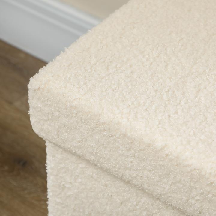 Produktbild Homcom Sitzbank Polyester, MDF Cremeweiss (76 cm)