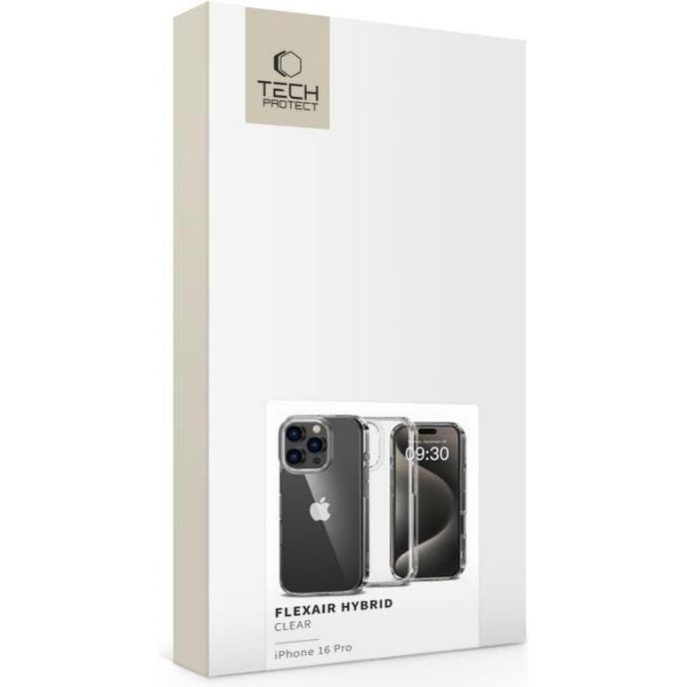 Thumbnail - Tech-Protect FlexAir Hybrid Case for iPhone 16 Pro - Clear (Apple iPhone 16 Pro), Smartphone Hülle, Transparent