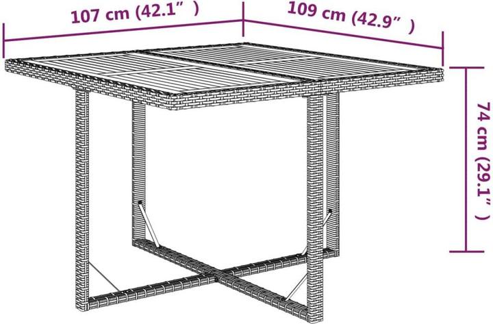 Produktbild vidaXL Garten Essgruppe