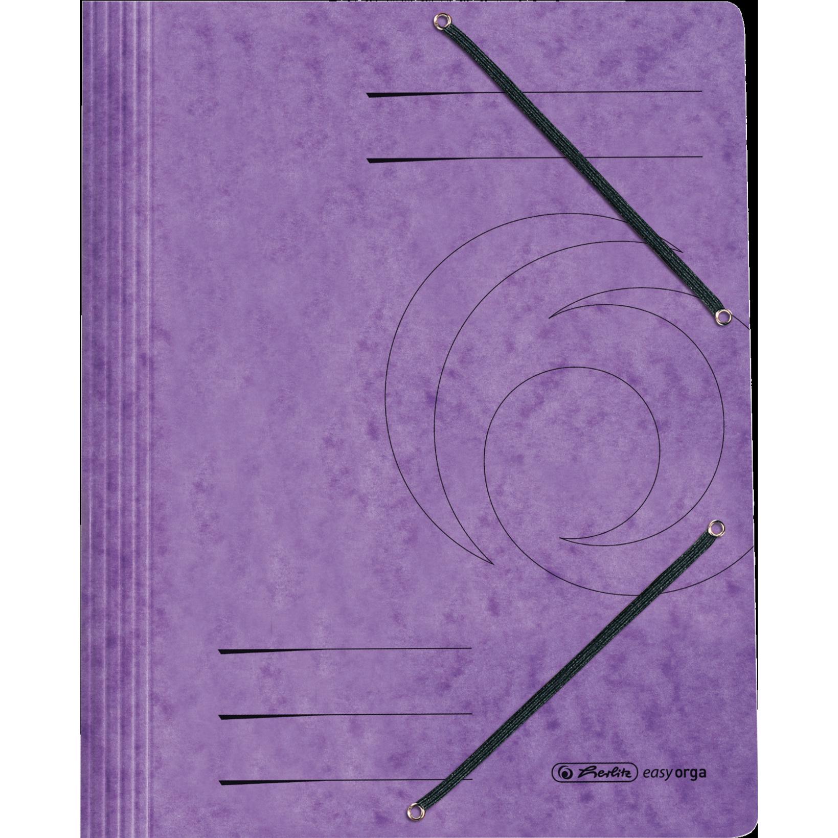 Herlitz, Mappe, Eckspannermappe easyorga, DIN A4, violett (A4, 1 x)