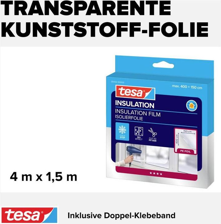 Produktbild tesa tesamoll THERMO Isolierfolie zur Wärmedämmung an Fenstern