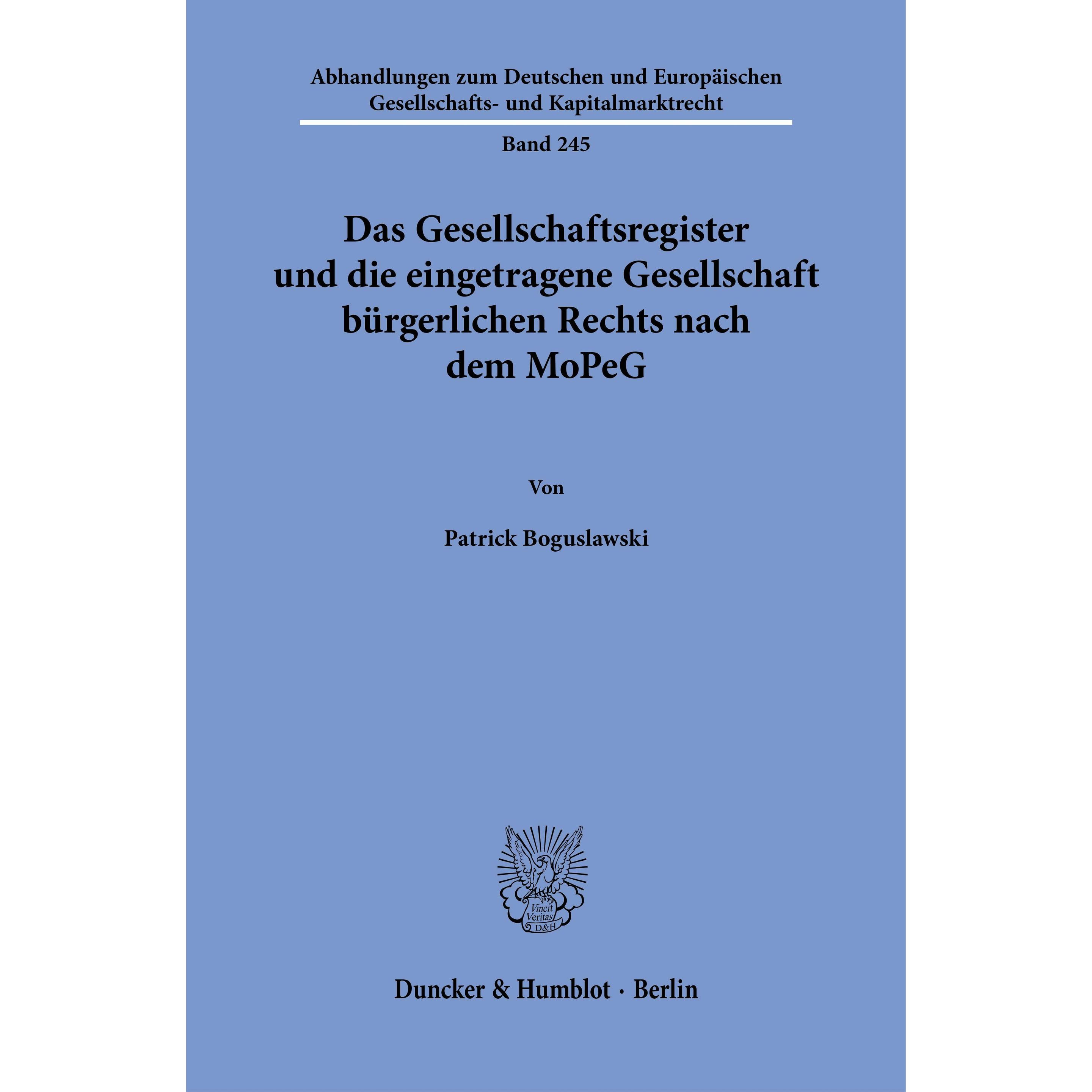 Boguslawski:Das Gesellschaftsregister u, Fachbücher von Patrick Boguslawski